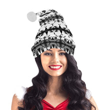 Load image into Gallery viewer, Between the Mountains White and Black Santa Hat
