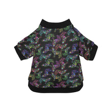 Load image into Gallery viewer, Neon Floral Wolves Pet Dog Round Neck Shirt
