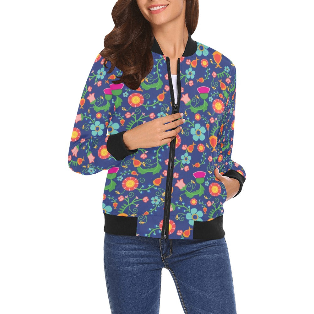 Bee Spring Twilight Bomber Jacket for Women