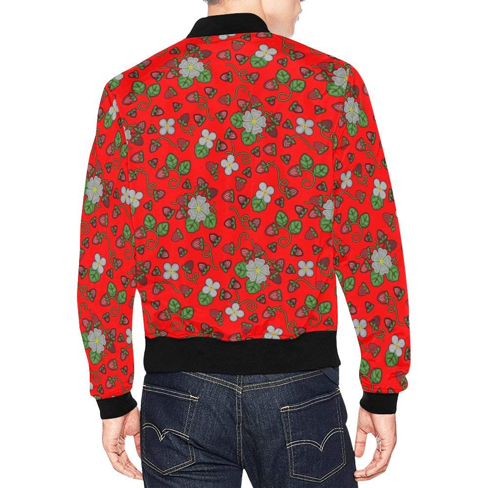 Strawberry Dreams Fire Bomber Jacket for Men