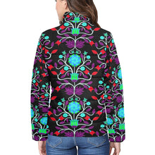 Load image into Gallery viewer, Floral Beadwork Four Clans Winter Women&#39;s Stand Collar Padded Jacket
