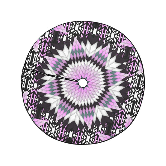 Electric Candy Star Christmas Tree Skirt 47" x 47" Christmas Tree Skirt e-joyer 