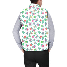 Load image into Gallery viewer, Berry Flowers White Men&#39;s Padded Vest Jacket
