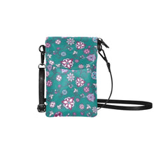 Load image into Gallery viewer, Burgundy Bloom Small Cell Phone Purse
