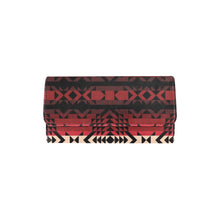 Load image into Gallery viewer, Black Rose Women&#39;s Trifold Wallet
