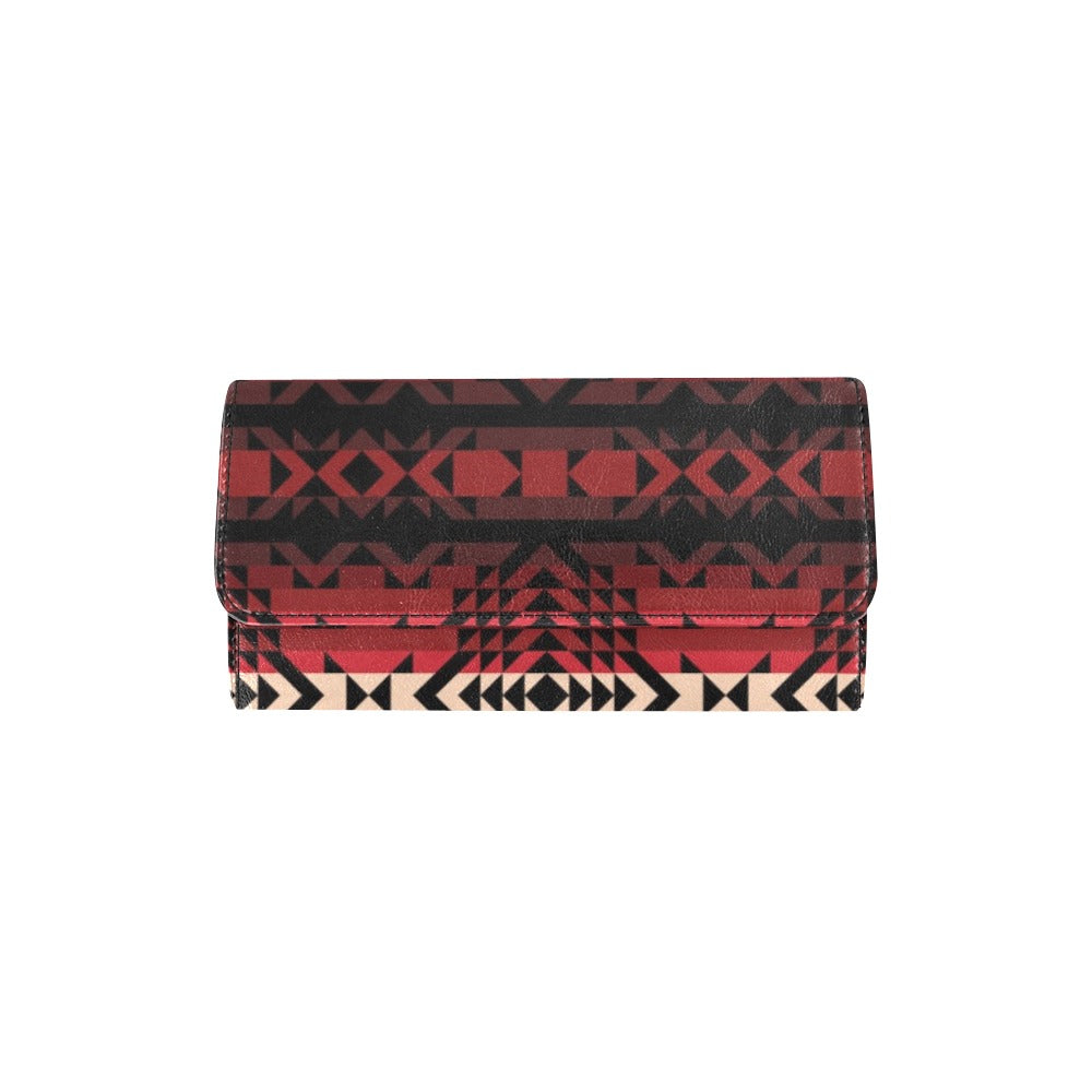 Black Rose Women's Trifold Wallet