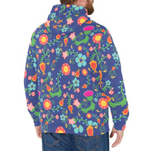 Load image into Gallery viewer, Bee Spring Twilight Men&#39;s Long Sleeve Fleece Hoodie
