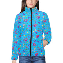 Load image into Gallery viewer, Fleur Indigine Ciel Women&#39;s Stand Collar Padded Jacket
