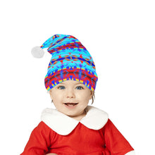 Load image into Gallery viewer, Between the Mountains Blue Santa Hat
