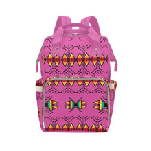 Load image into Gallery viewer, Sacred Trust Pink Multi-Function Diaper Backpack/Diaper Bag
