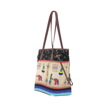 Load image into Gallery viewer, Bear Ledger Black Sky Clover Canvas Tote Bag
