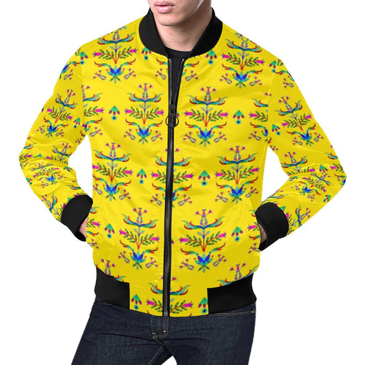 Dakota Damask Yellow Bomber Jacket for Men