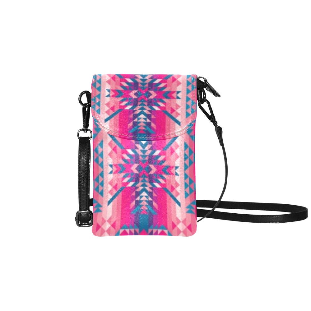 Desert Geo Blue Small Cell Phone Purse