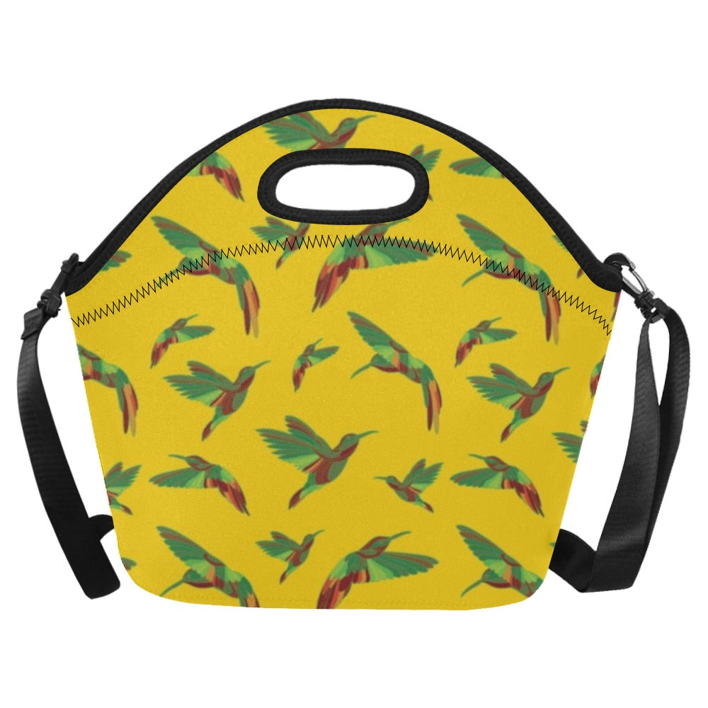 Red Swift Yellow Neoprene Lunch Bag/Large