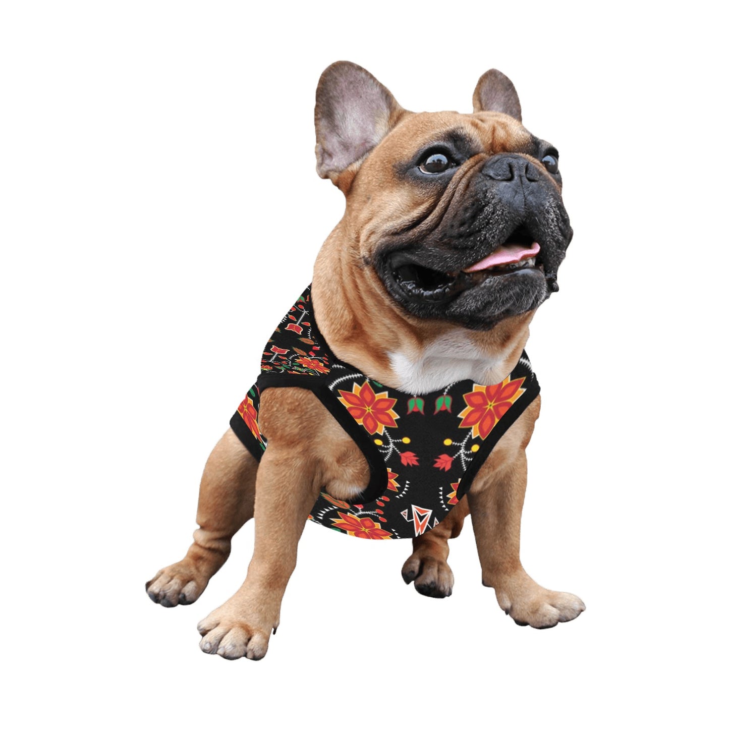 Floral Beadwork Six Bands Pet Tank Top