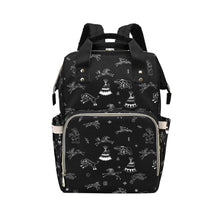 Load image into Gallery viewer, Ledger Dabbles Black Multi-Function Diaper Backpack/Diaper Bag
