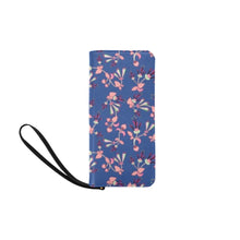 Load image into Gallery viewer, Swift Floral Peach Blue Women&#39;s Clutch Purse
