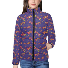 Load image into Gallery viewer, Gathering Purple Women&#39;s Stand Collar Padded Jacket
