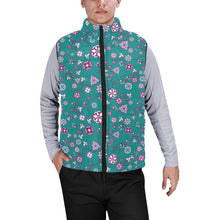 Load image into Gallery viewer, Burgundy Bloom Men&#39;s Padded Vest Jacket
