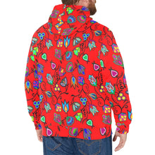 Load image into Gallery viewer, Indigenous Paisley Dahlia Men&#39;s Long Sleeve Fleece Hoodie
