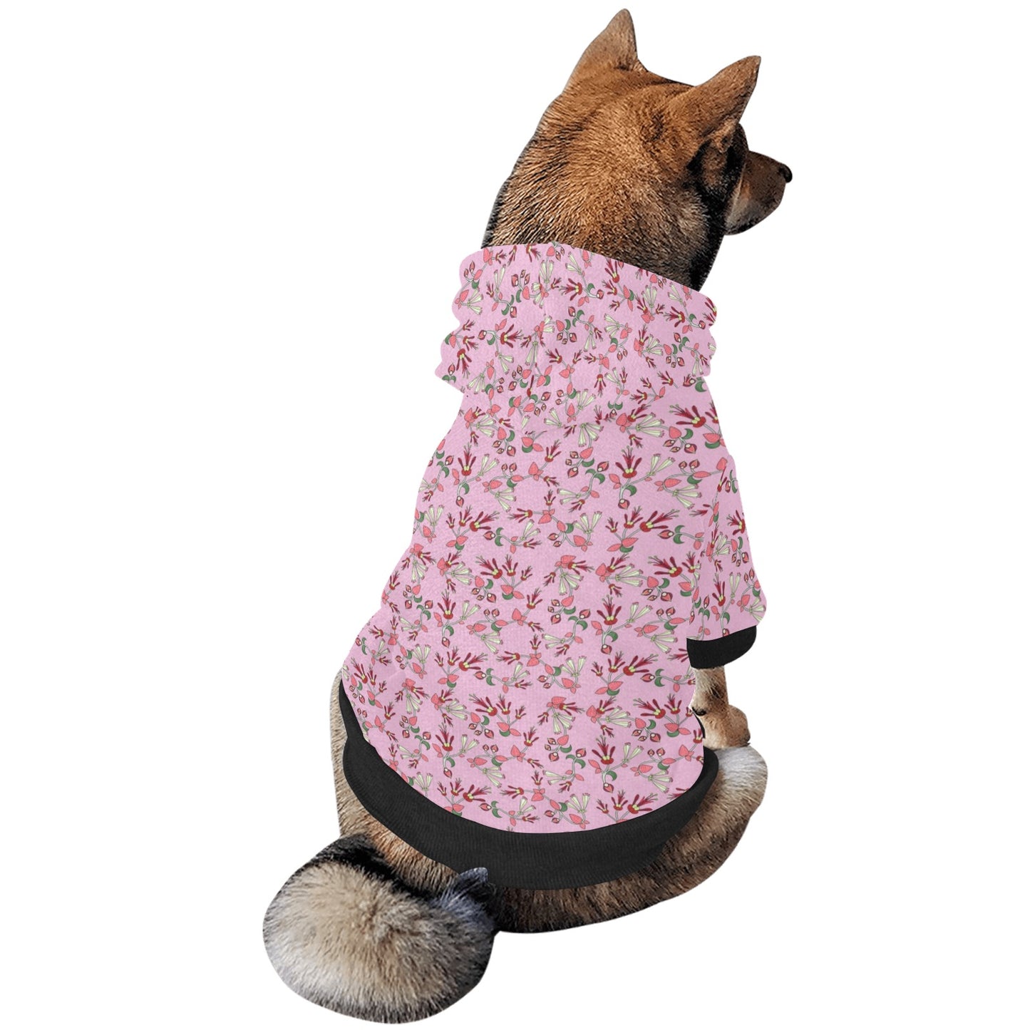 Strawberry Floral Pet Dog Hoodie