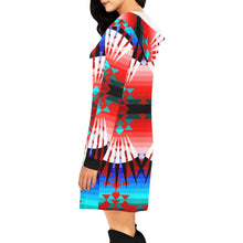 Load image into Gallery viewer, Northwest Ribbonwork Bustles Hoodie Dress
