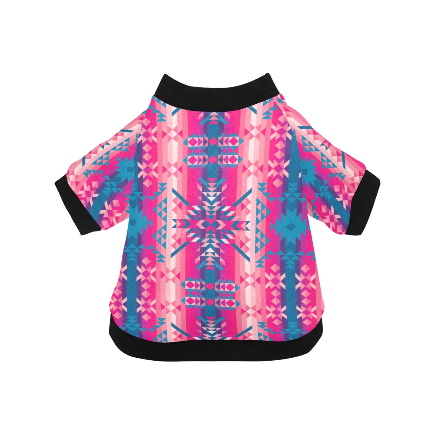 Desert Geo Blue Pet Dog Round Neck Shirt