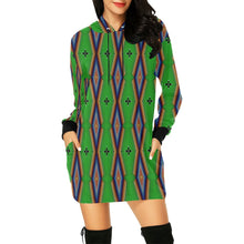 Load image into Gallery viewer, Diamond in the Bluff Lime Hoodie Dress
