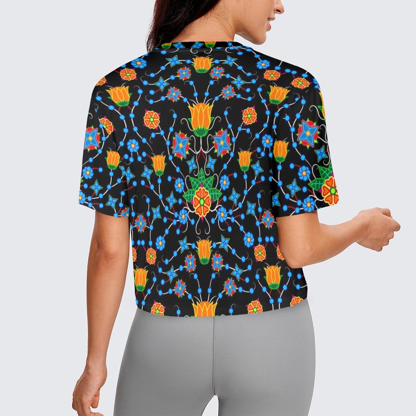 Floral Damask Crop Top