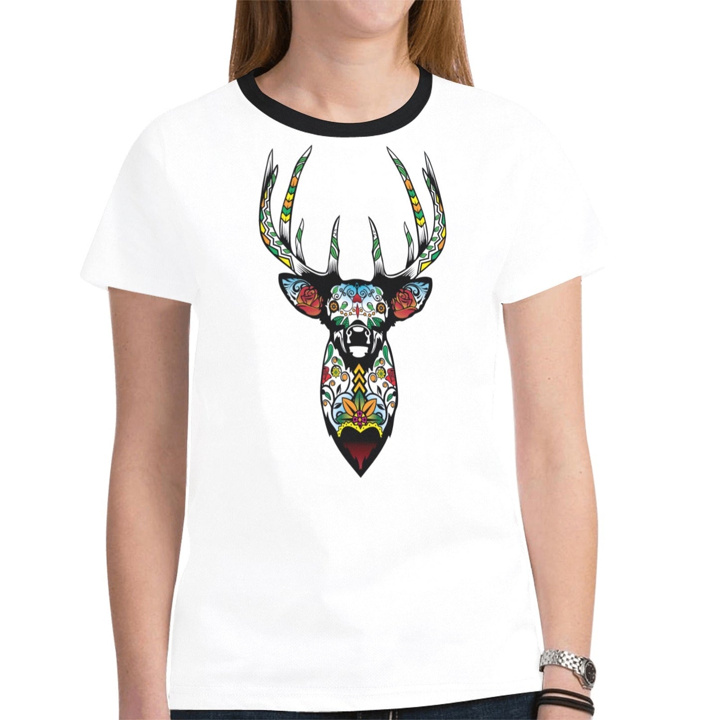 Elk Spirit Guide White Tee