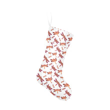 Load image into Gallery viewer, Gathering White Christmas Stocking
