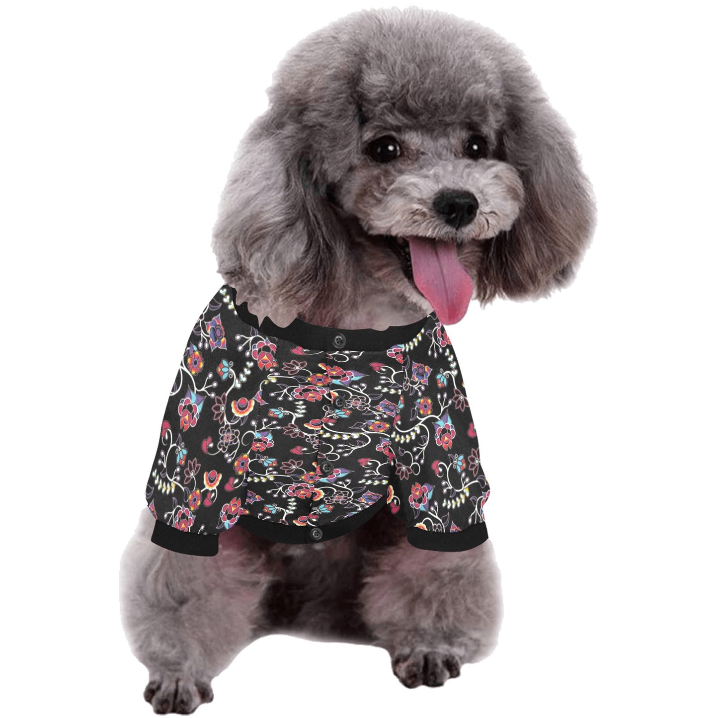 Floral Danseur Pet Dog Round Neck Shirt