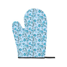 Load image into Gallery viewer, Blue Floral Amour Oven Mitt &amp; Pot Holder
