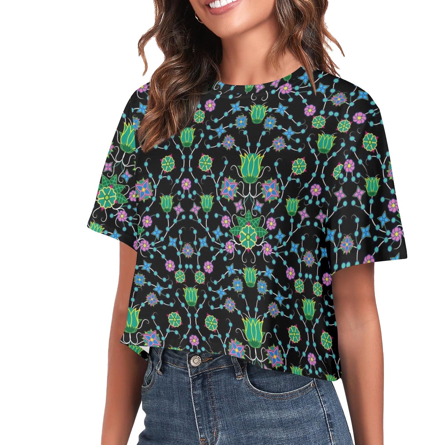 Floral Damask Garden Crop Top