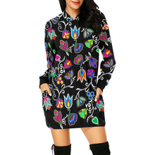 Load image into Gallery viewer, Indigenous Paisley Black Hoodie Dress
