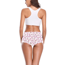 Load image into Gallery viewer, Ladies Skoden Floral Hearts Undergarment White Women&#39;s Boyshort Panties (Model L31)
