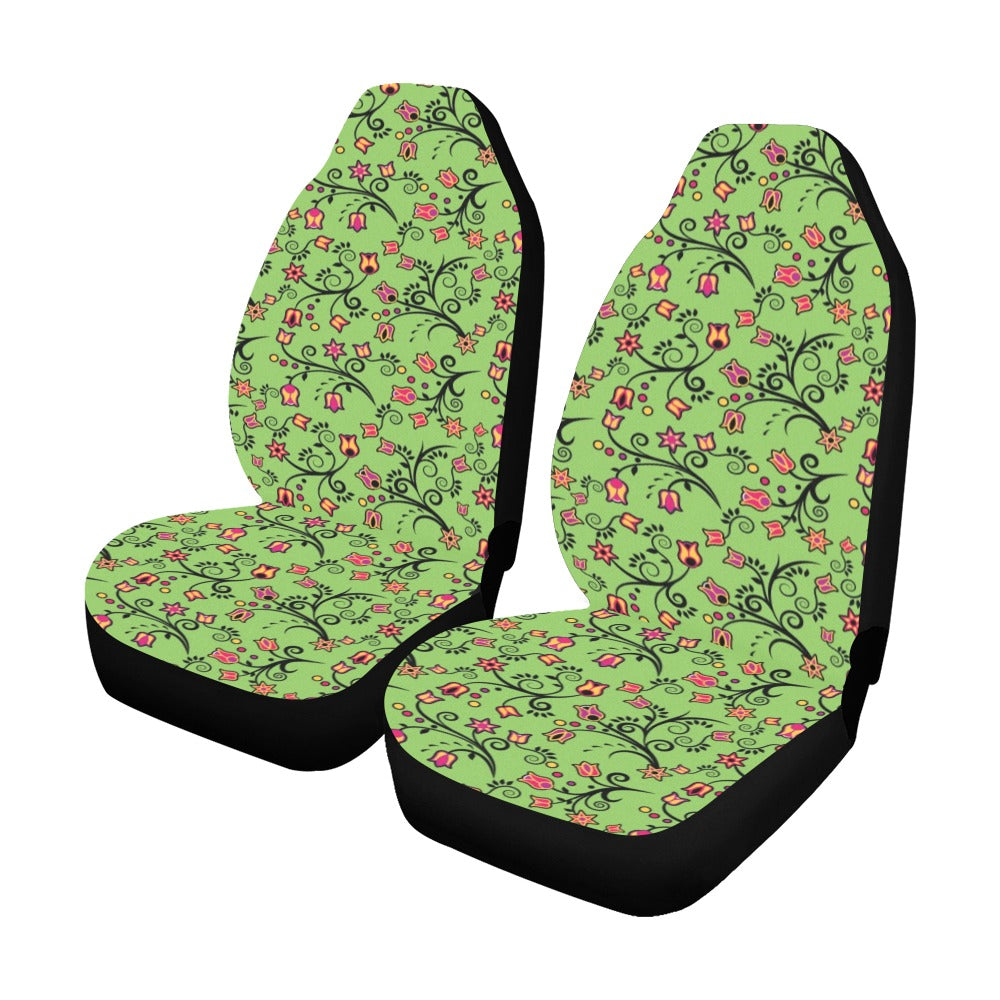 LightGreen Yellow Star Car Seat Covers (Set of 2)