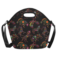 Load image into Gallery viewer, Neon Floral Animals Neoprene Lunch Bag/Large
