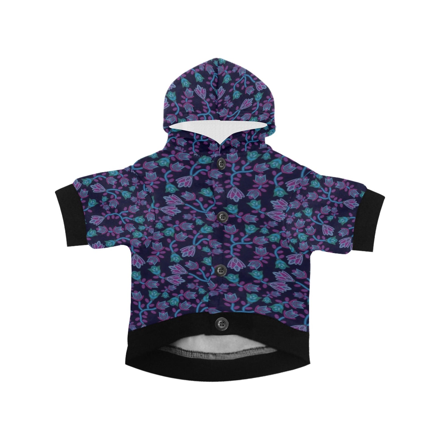 Beaded Blue Nouveau Pet Dog Hoodie