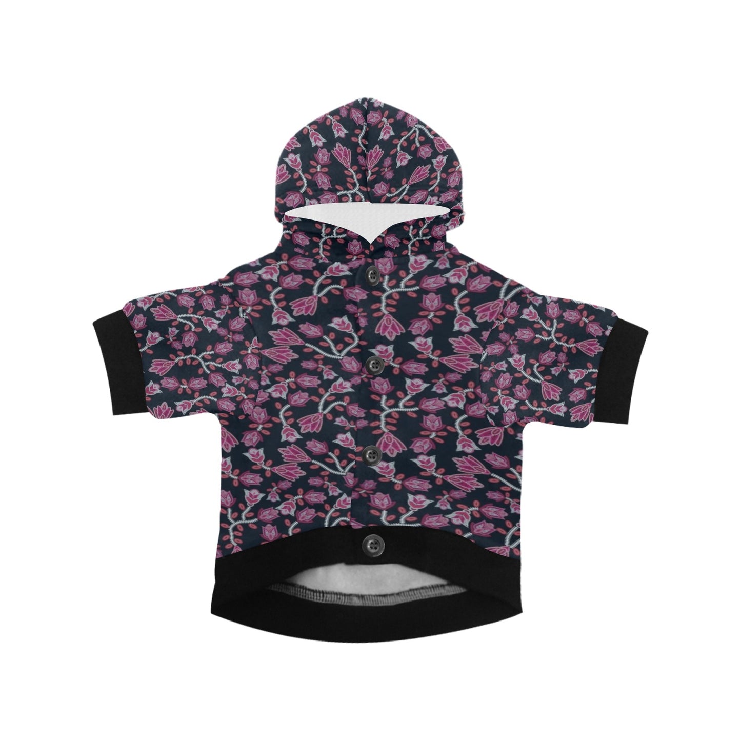 Beaded Pink Pet Dog Hoodie