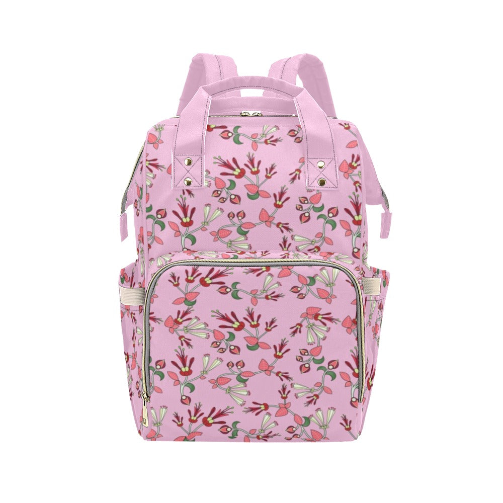 Strawberry Floral Multi-Function Diaper Backpack/Diaper Bag