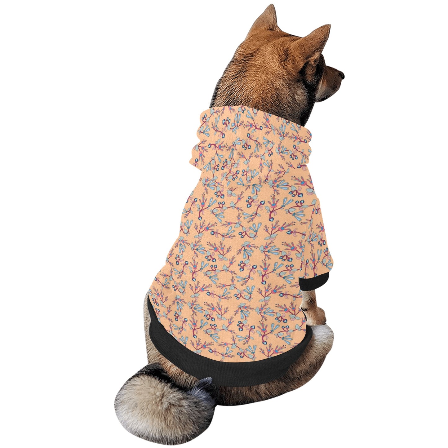 Swift Floral Peache Pet Dog Hoodie