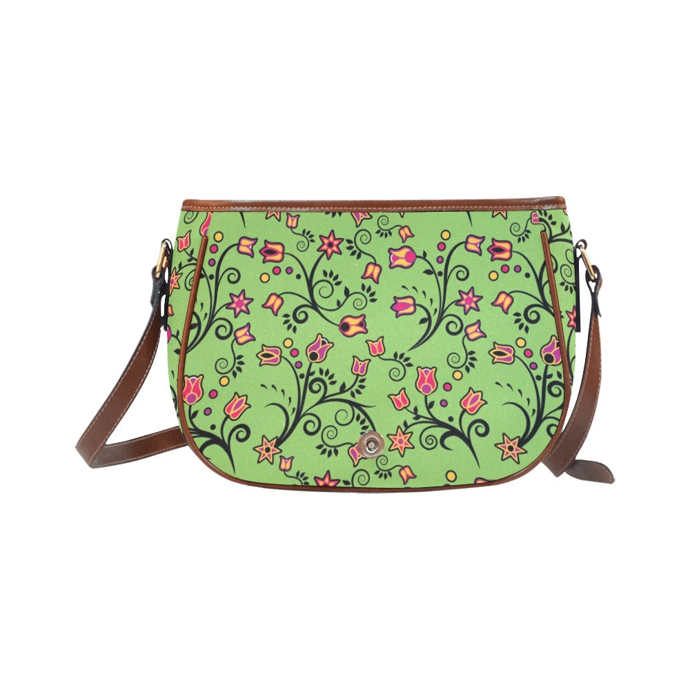 LightGreen Yellow Star Saddle Bag