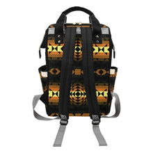 Load image into Gallery viewer, Black Rose Spring Canyon Tan Multi-Function Diaper Backpack/Diaper Bag
