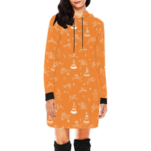 Load image into Gallery viewer, Ledger Dabbles Orange Hoodie Dress
