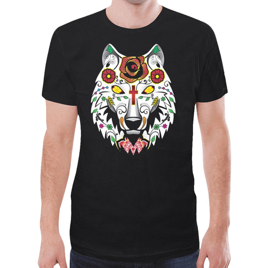 Wolf Spirit Guide Black New T-shirt for Men