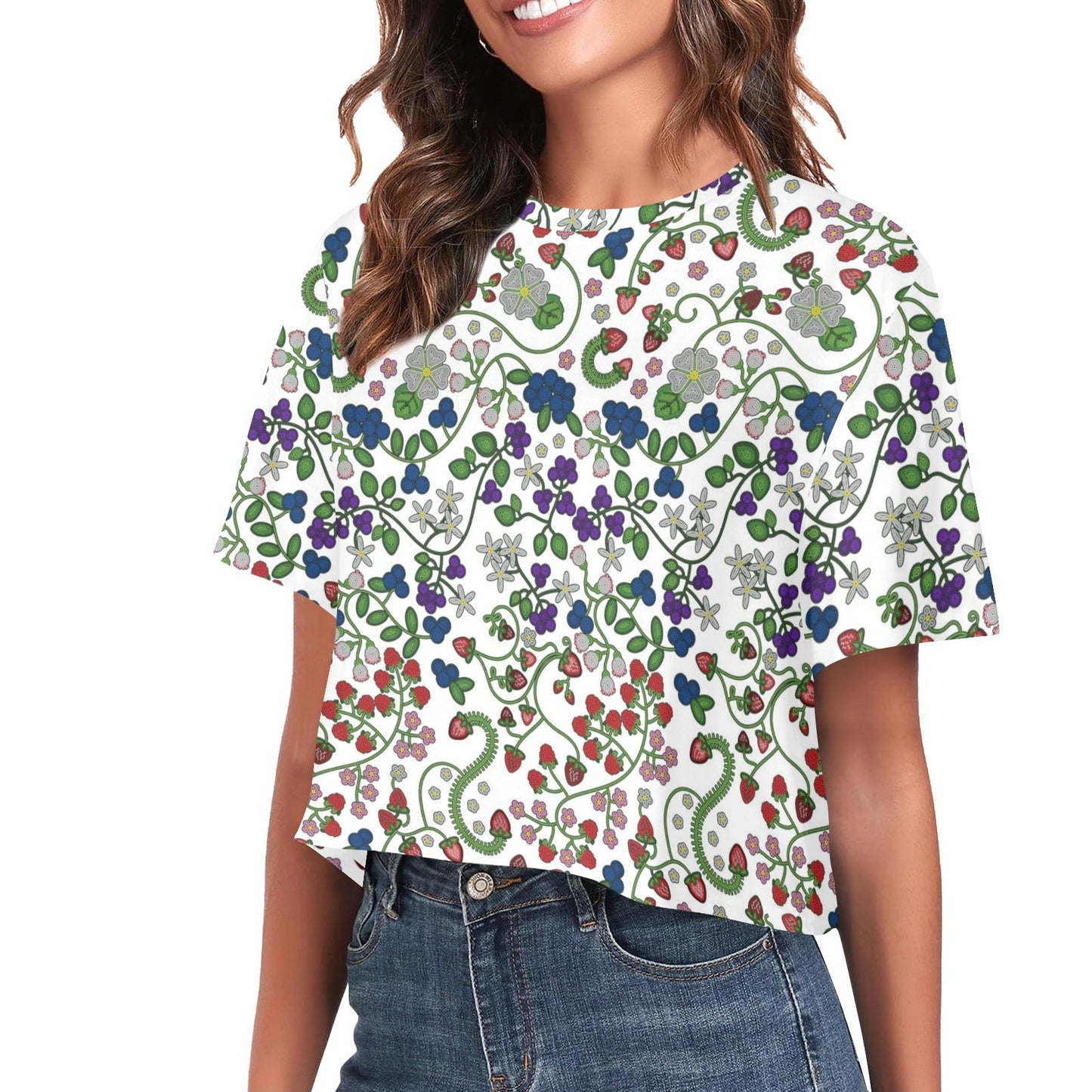 Grandmother Stories White Crop Top