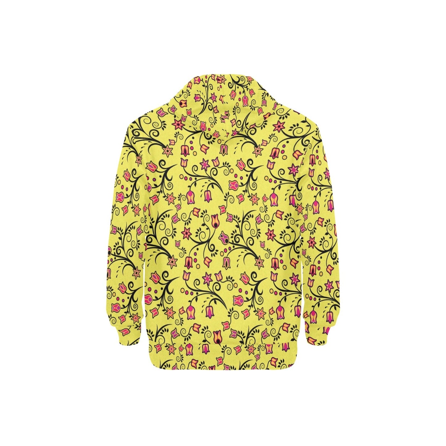 Key Lime Star Men's Long Sleeve Fleece Hoodie