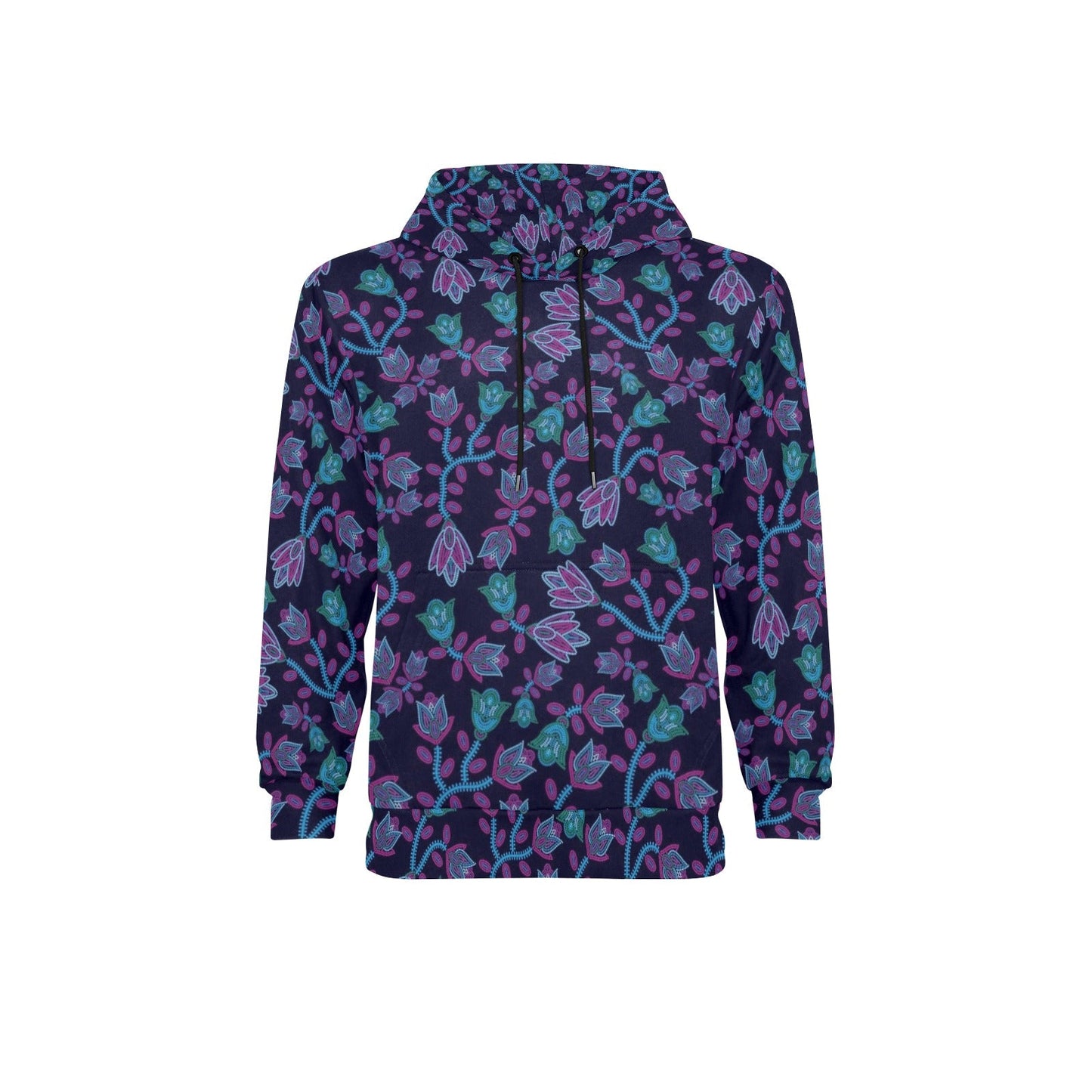 Beaded Nouveau Men's Long Sleeve Fleece Hoodie