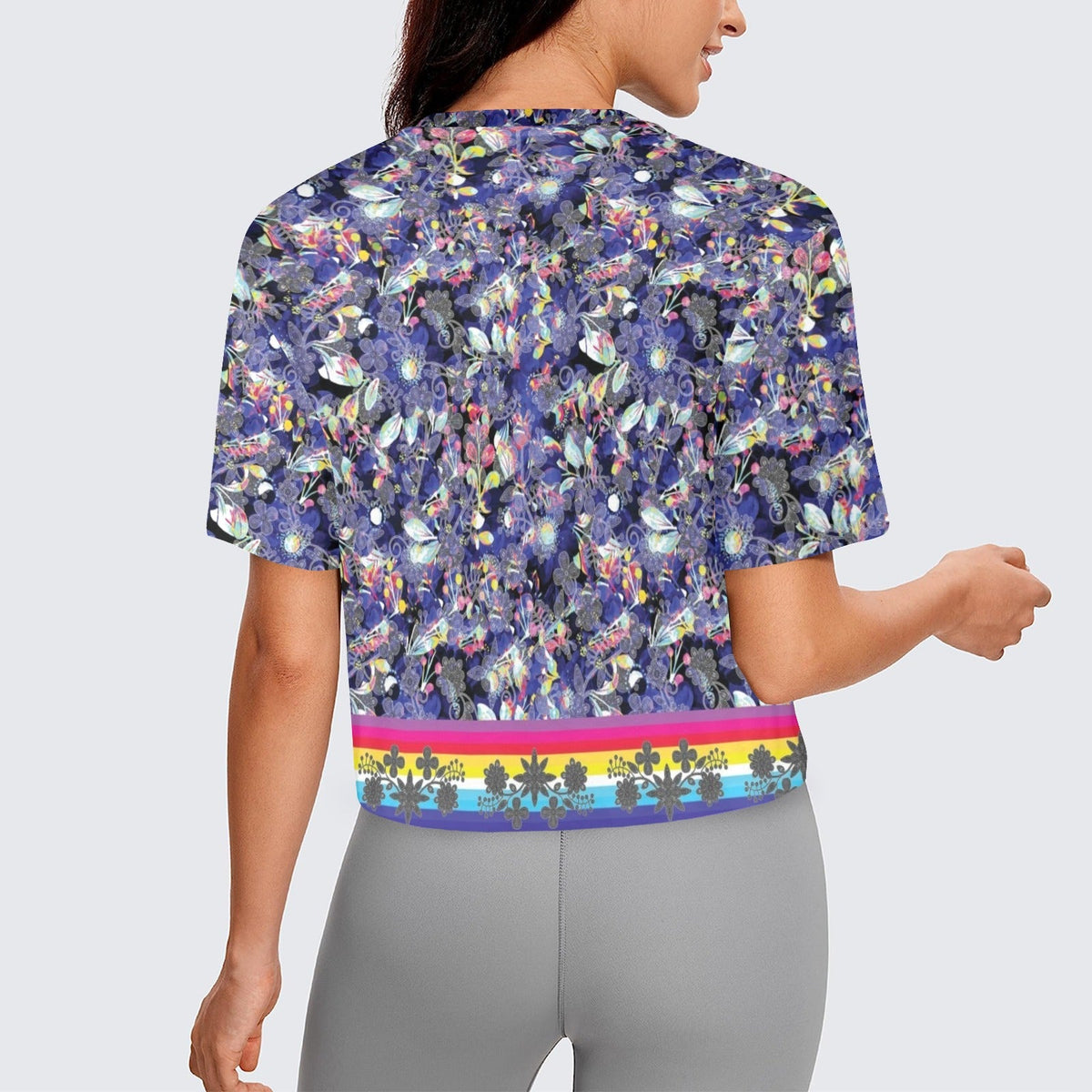 Culture in Nature Blue Crop Top